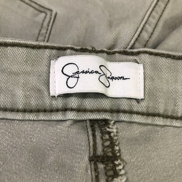 JESSICA SIMPSON Rolled Crop Skinny Jeans Meadow Green 10/30 - Picture 8 of 14